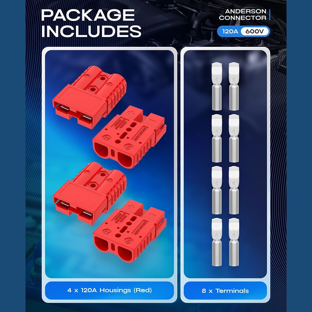 Quick Connect Battery 1For 20A 600V for RV For 2-6 AWG Low Resistance Terminals