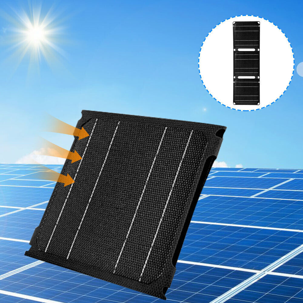Solar Panel 5V 21W Dual USB Folding Power Bank Phone Charger Camping Hiking