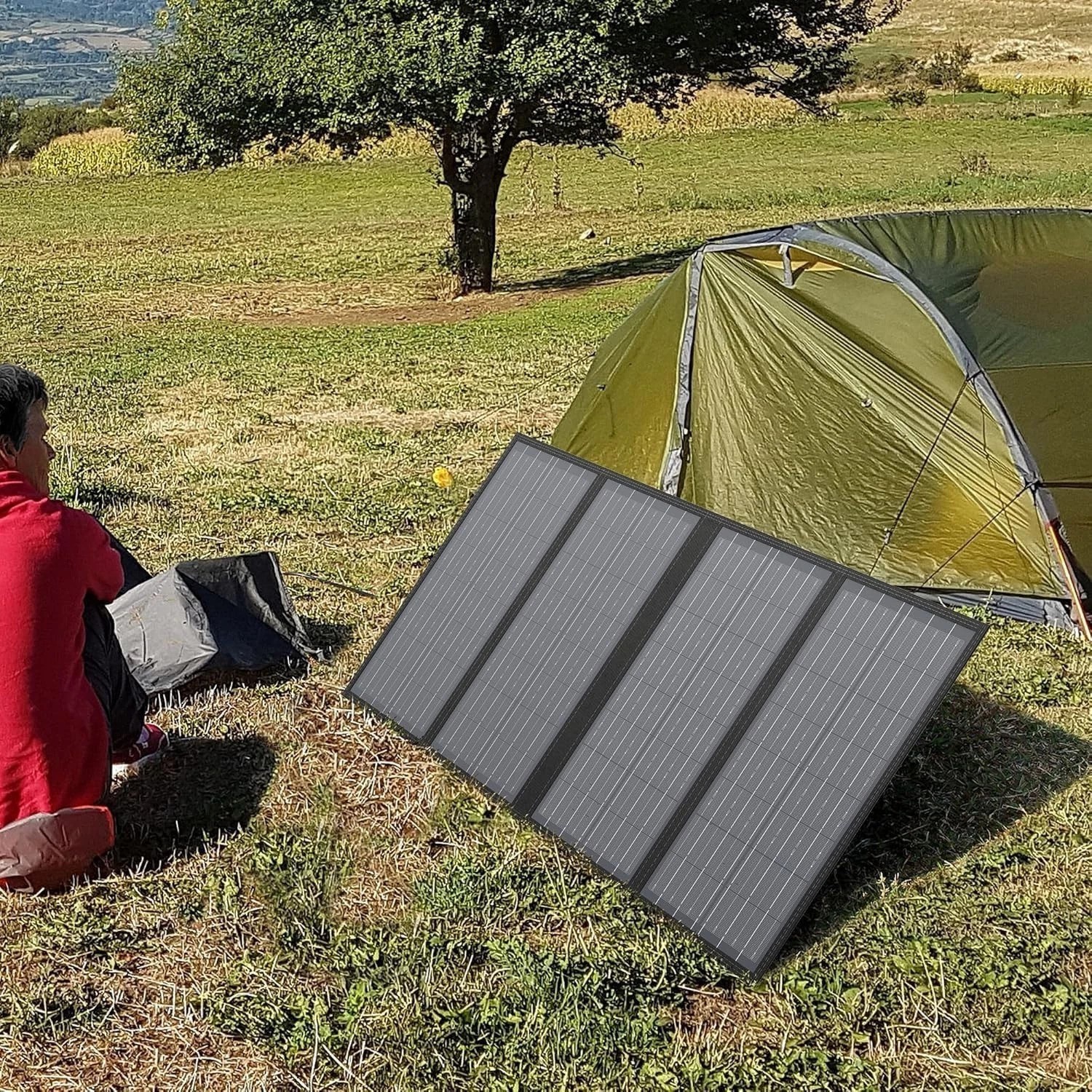 Foldable Solar Panel Charger 60W with 18V DC Output 11 Connectors for 100W~35…