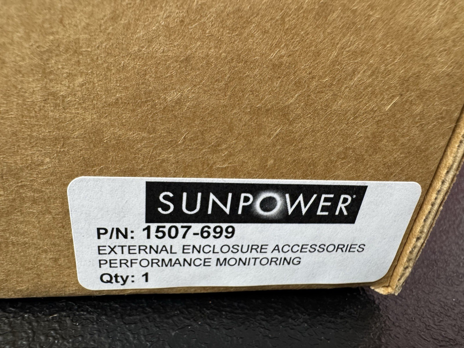 SUNPOWER P/N: 1507-699 EXTERNAL ENCLOSURE ACCESSORIES PERFORMANCE MONITORING NEW