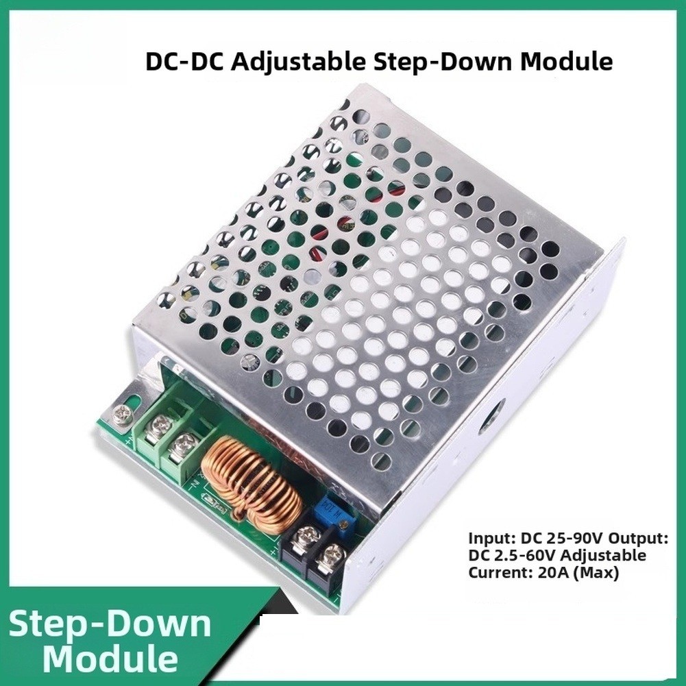 600W 20A Adjustable Converter 25V-90V DC Input 2.5V-60V DC Output Module