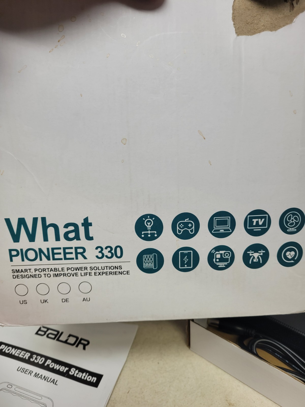 Baldr Pioneer 330 Portable Power Station (288Wh / 330W Rated) Backup Lithium Bat