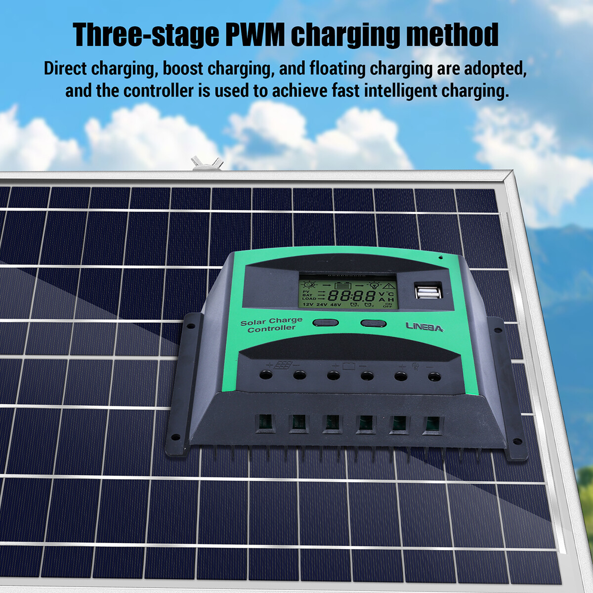 30-60A MPPT Solar Panel Regulator Charge Controller Auto Focus Tracking 12V/24V