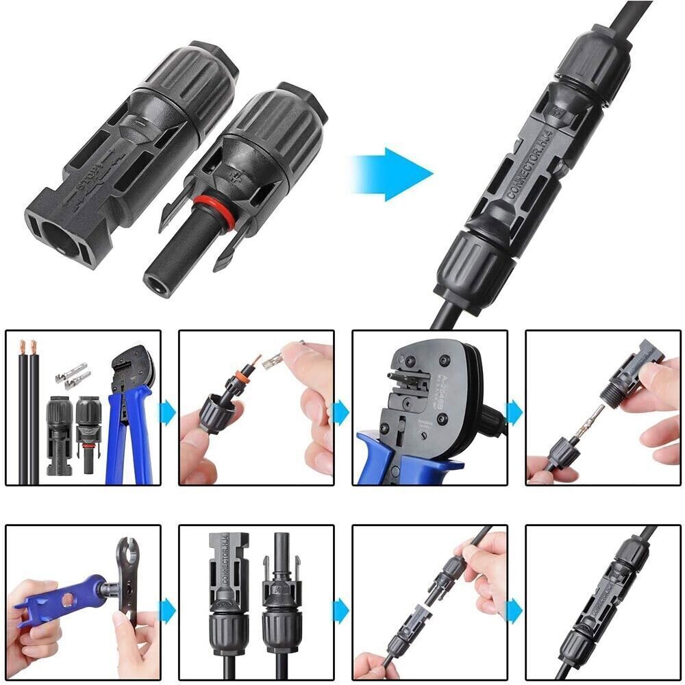 Solar Panel Y T Branch Cable Connection Extension Waterproof Adapter Male Female