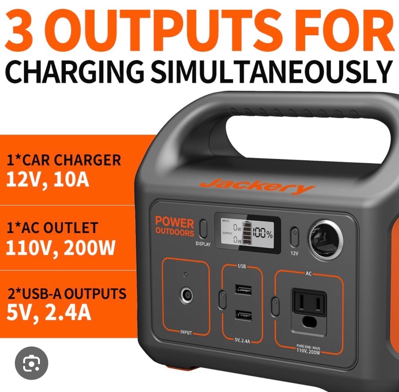 Jackery Explorer 290 Portable Outdoor Power Station