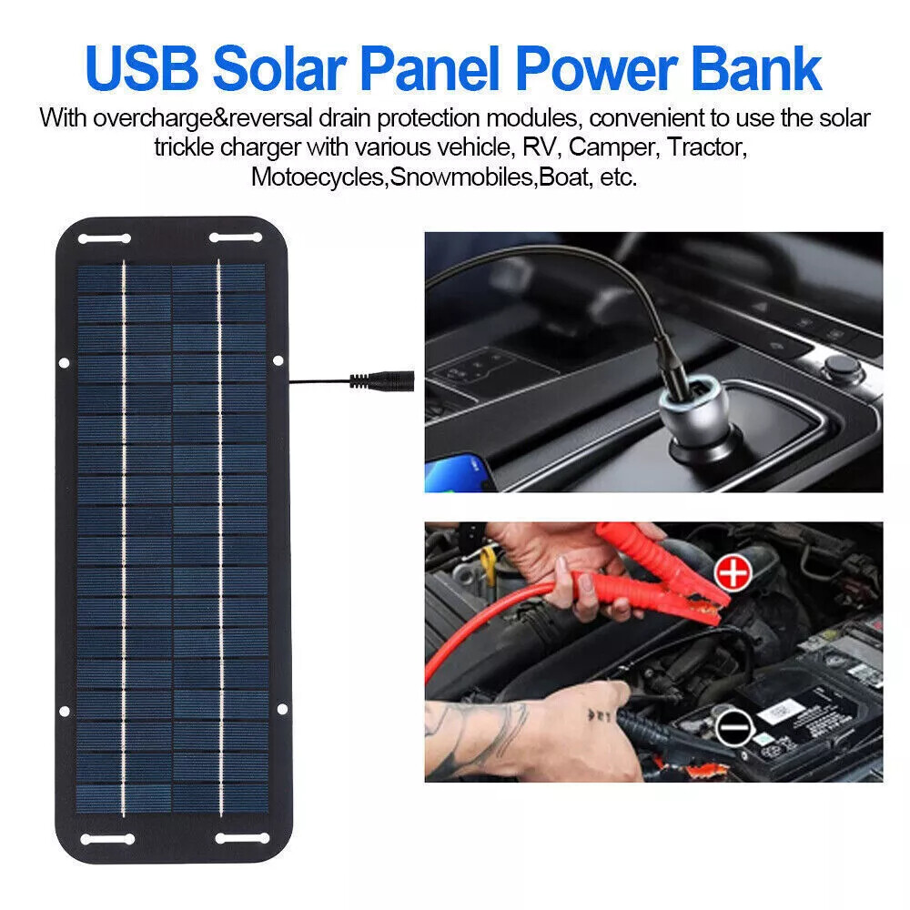 Portable Solar Panel Kit 100A 12V Battery Charger w/ Controller Caravan Boat RV