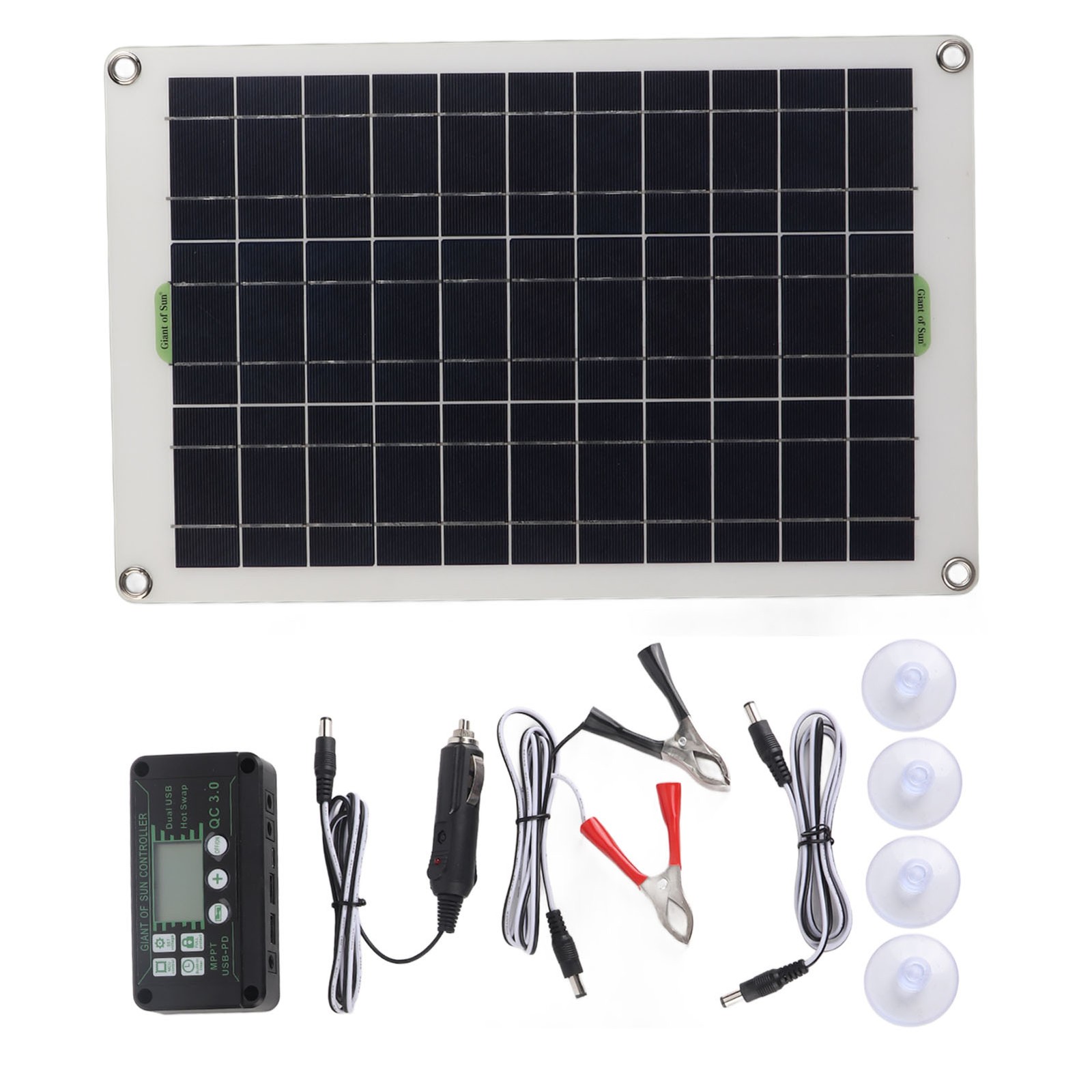50W Solar Panel Charger Monocrystalline Silicon 30A Charge Controller for RV J7Y