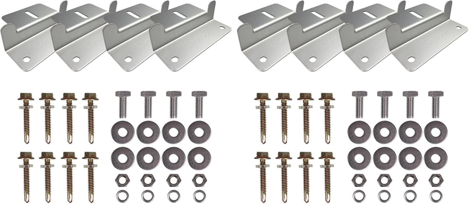 Aluminum Z Bracket Mounts 2 Sets Corrosion-Free RV Trailer Yacht Roof Install