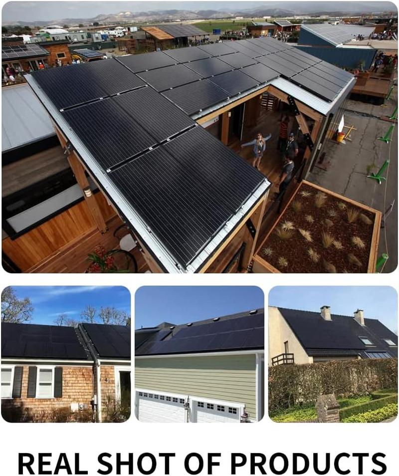 2PCS Solar Panels 360 355 Watt 24 Volt, Total 720W High-Efficiency Half Cell Mon