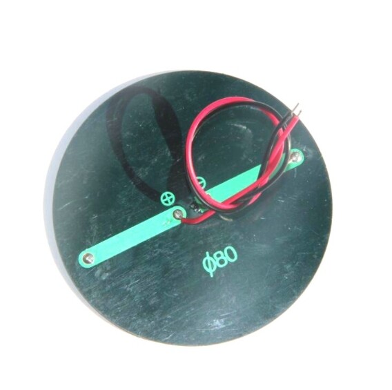 Polycrystalline silicon 6V solar circular lamp board, diameter 80MM with wire