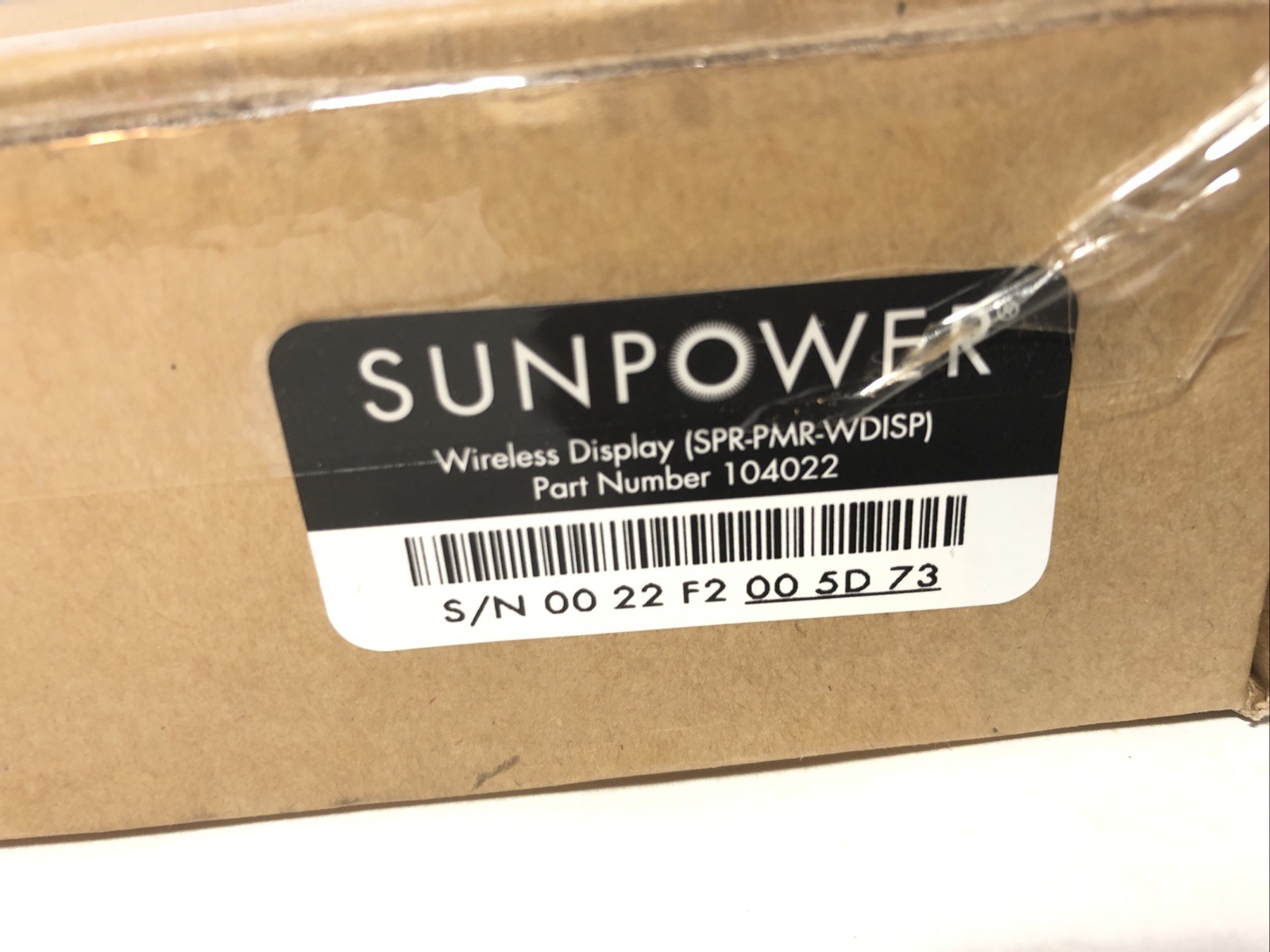 Sunpower Performance Monitoring Wireless Display Part #104022 (SPR-PMR-WDISP)