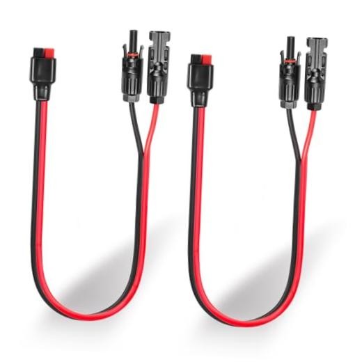 Yeti 10AWG Solar Extension Cable – 1FT, Compatible with Solar and Anderson 1 FT