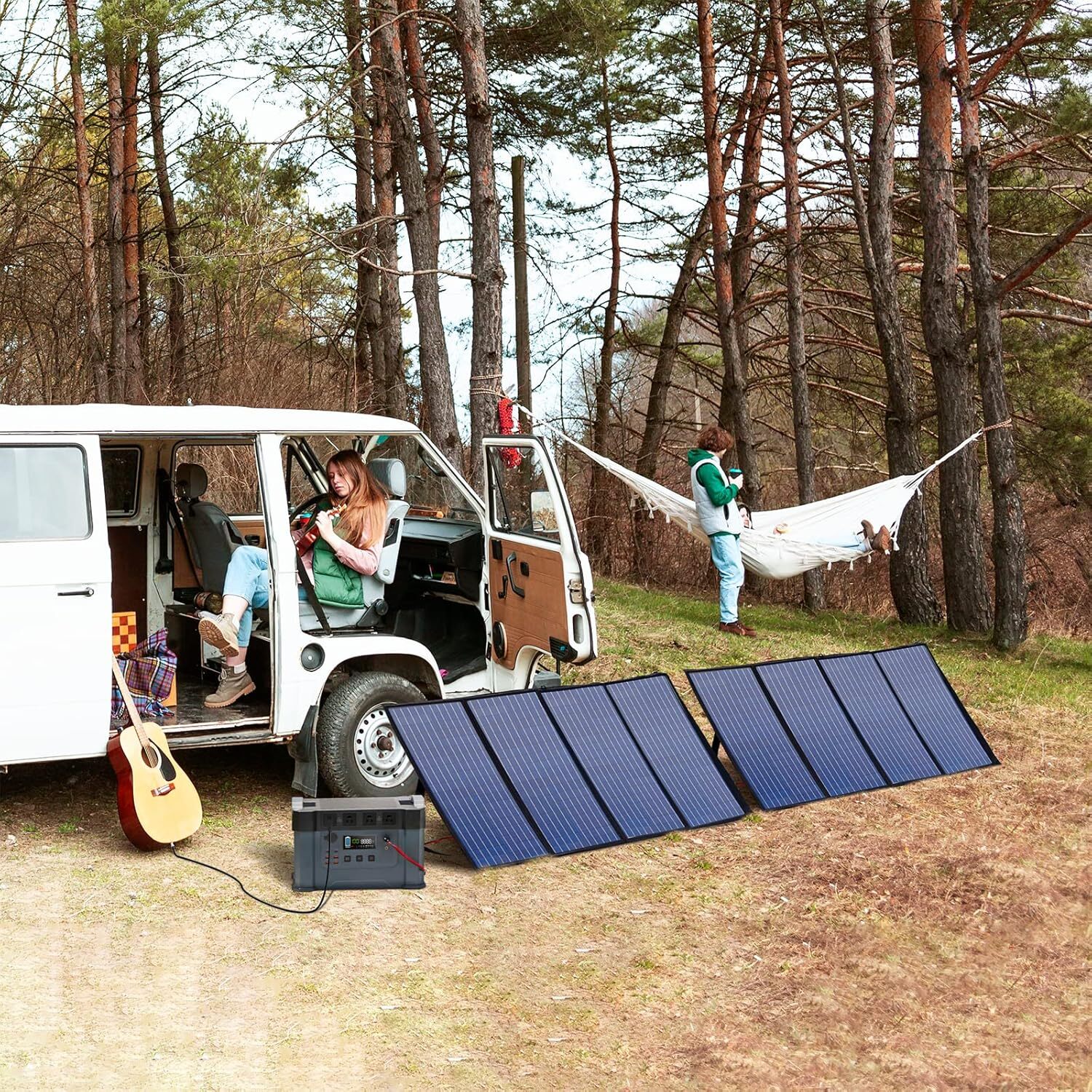 ALLPOWERS 2400W Portable Power Station Generator RV With 2X 140W Solar Panel