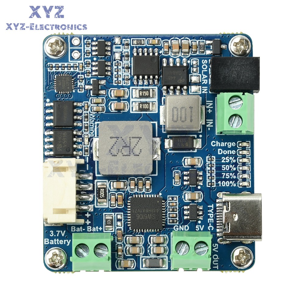 6-24V Solar Panel Power Management Module 5V 3A Supports MPPT, PD QC FCP SFCP