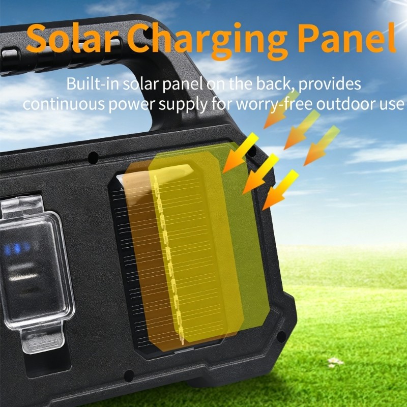 ABS Solar LED Spotlights Lantern With COBs Technology For Camping Adventure