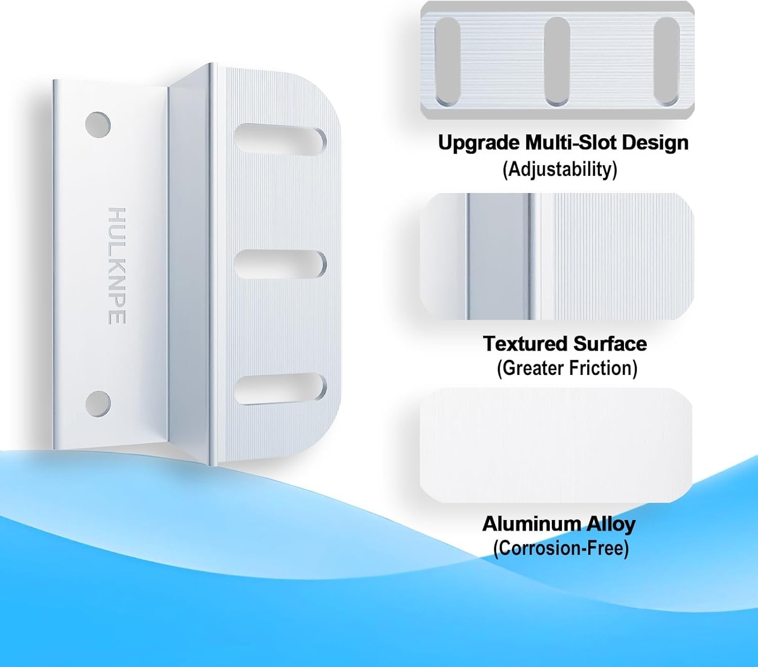 Multi-Slot Aluminum Z Brackets for Solar Panel Hold Down