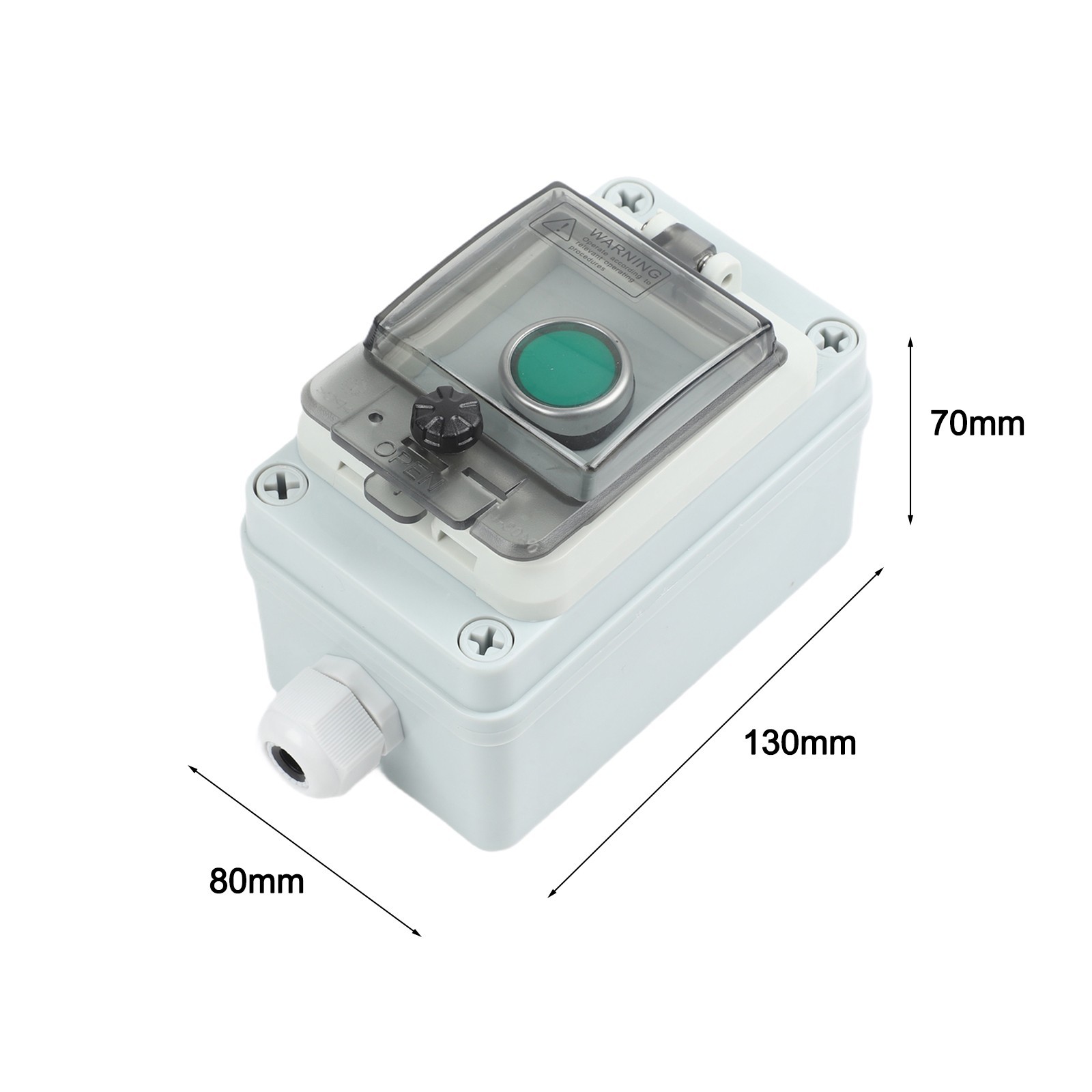 Heat Resistant Outdoor Waterproof Control Box with Button Switch Start Stop