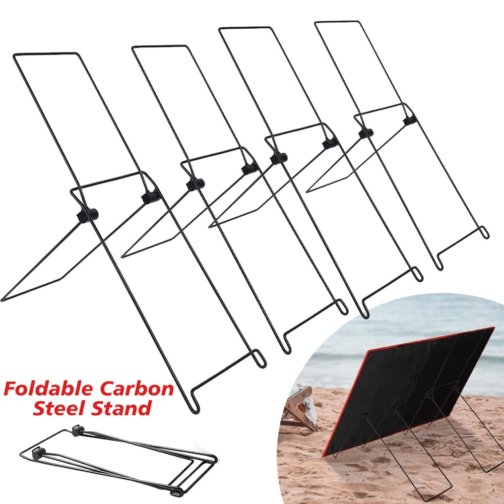4xLightweight Folding Solar Panel Stand Mounting Bracket Adjustment Carbon Steel