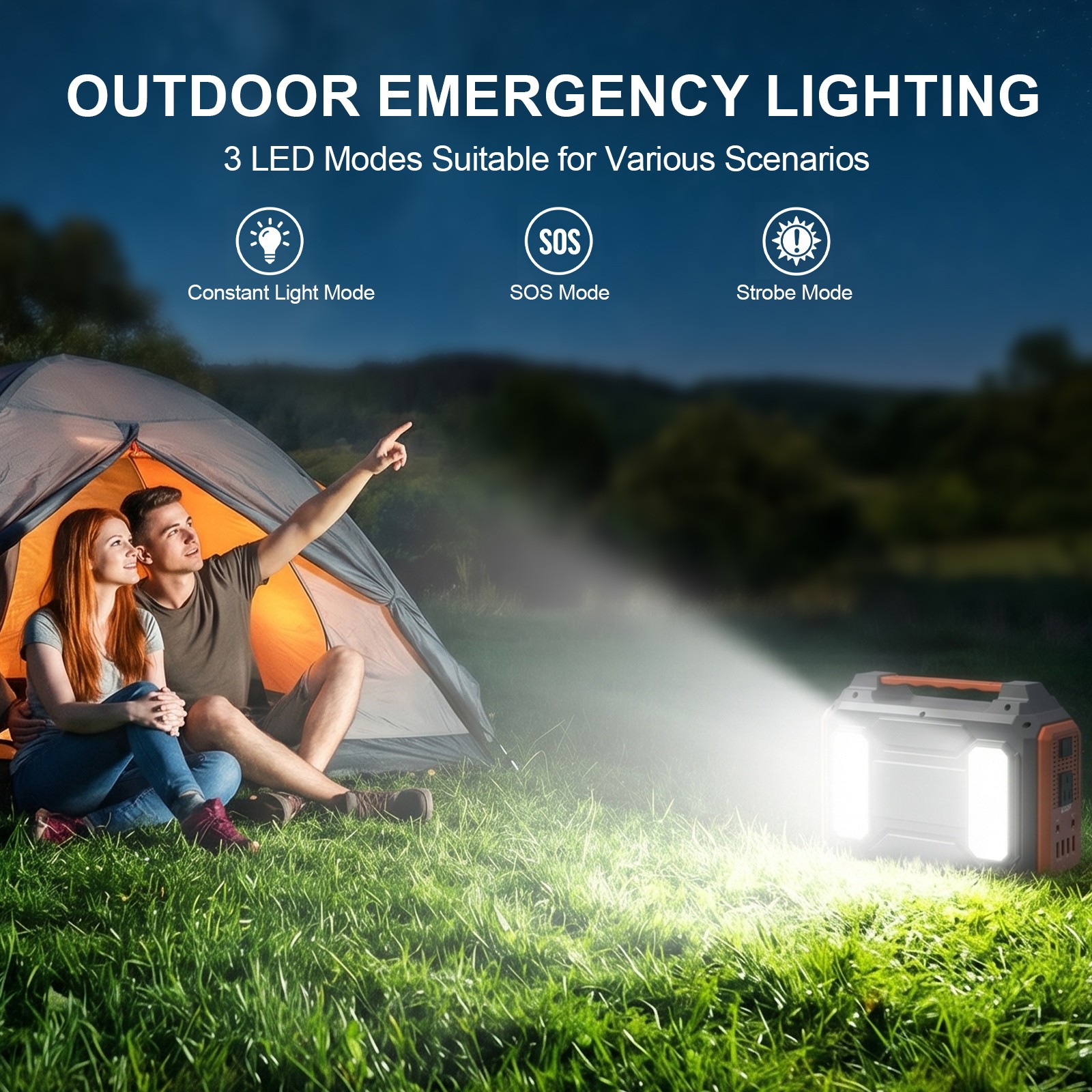300W Portable Power Station 280Wh Solar Generator Camping RV Backup Battery Bank
