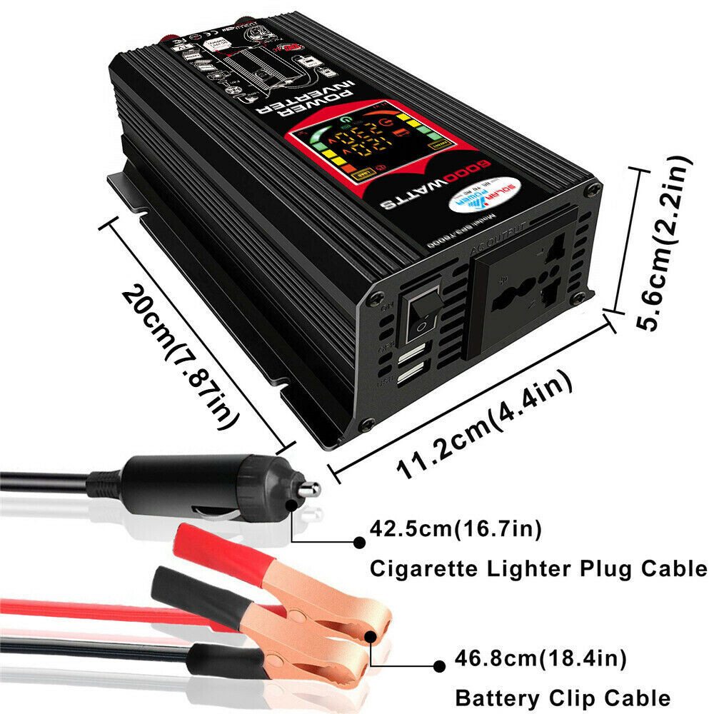200W Solar Panel Generator Power Bank 6000W Inverter Camping Control Home System