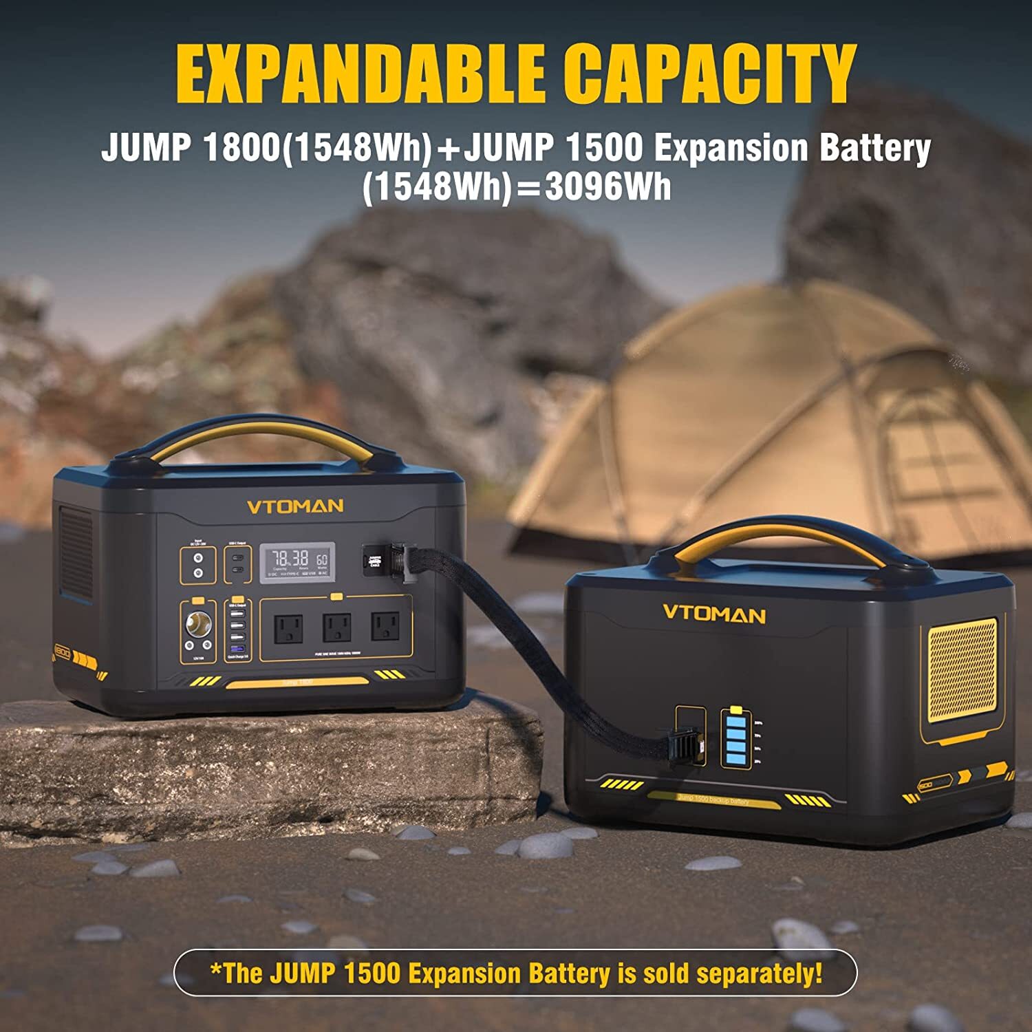 VTOMAN Jump 1800 Portable Power Station 1800W 1548Wh LFP Generator