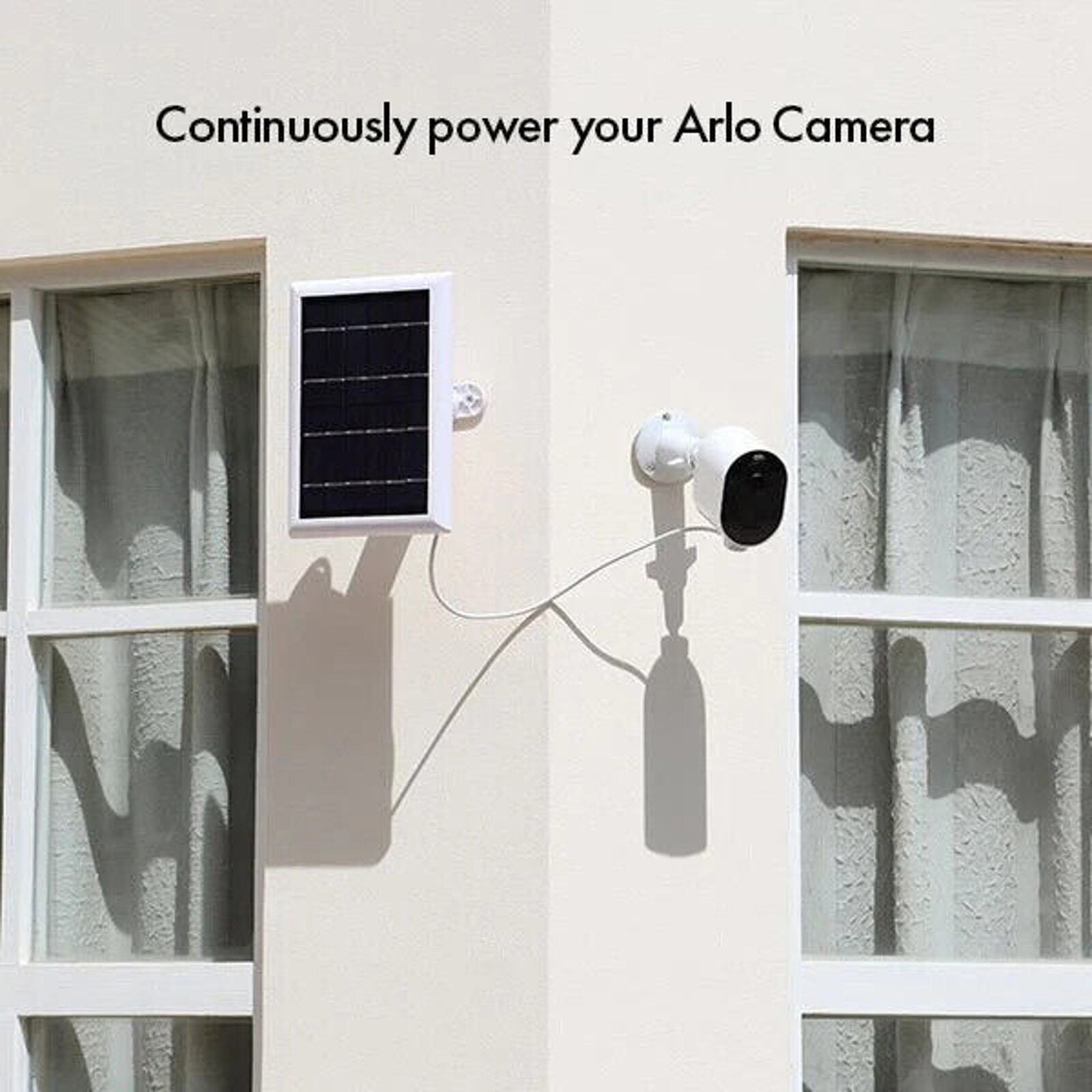 2-PACK Wasserstein Solar Panel for Arlo Ultra 2 Pro 3 & 4 Cameras Black OPEN BOX