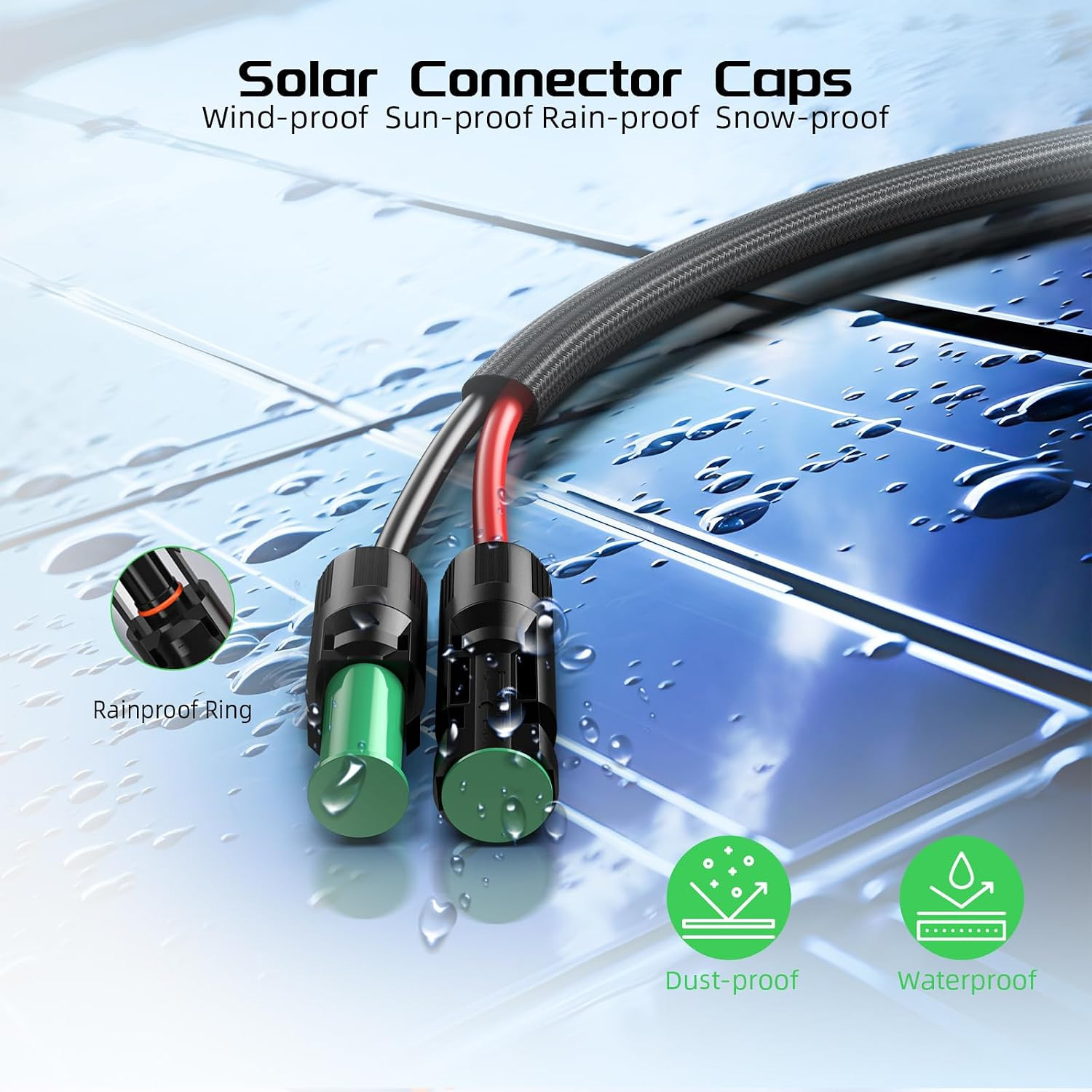 Bateria Power Solar to XT60 Extension Cable, 12WG 10FT Flame Retardant Protectiv