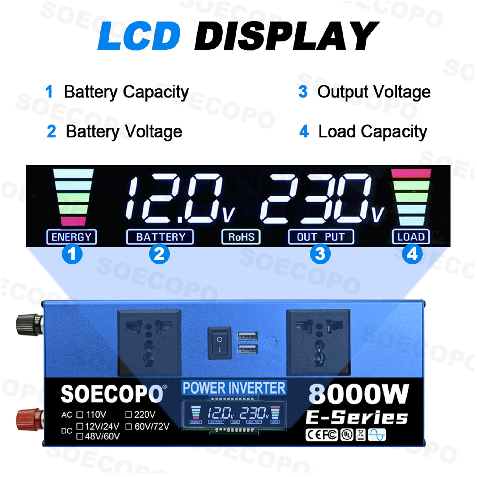 Solar Full 8000w 110/220V Inverter 300W Solar Panel Home 100A Controller System
