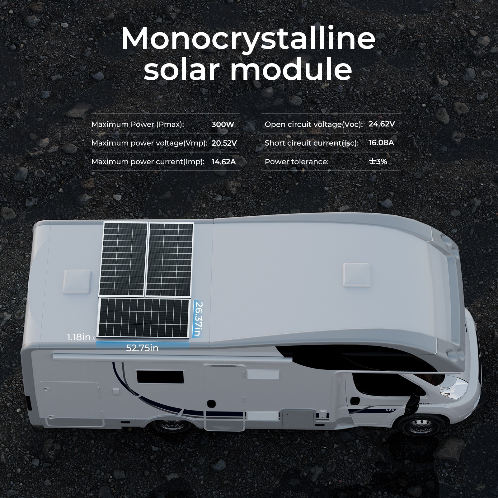 300W 600W 900W 1800W Mono Solar Panel 12V Charg Off-Grid Battery Power RV Boat