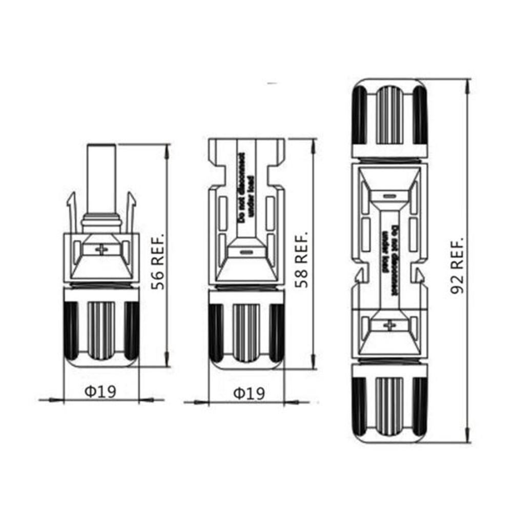 Photovoltaic Connectors Coupling 5 Pairs Connector Metal+plastic