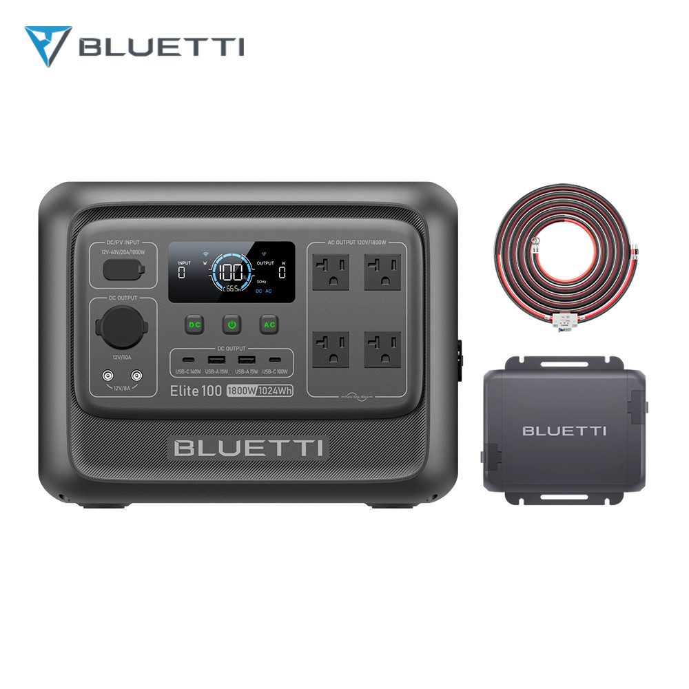 BLUETTI Elite 100 V2 1024Wh Power Station+560W Charger 1 Alternator Charger