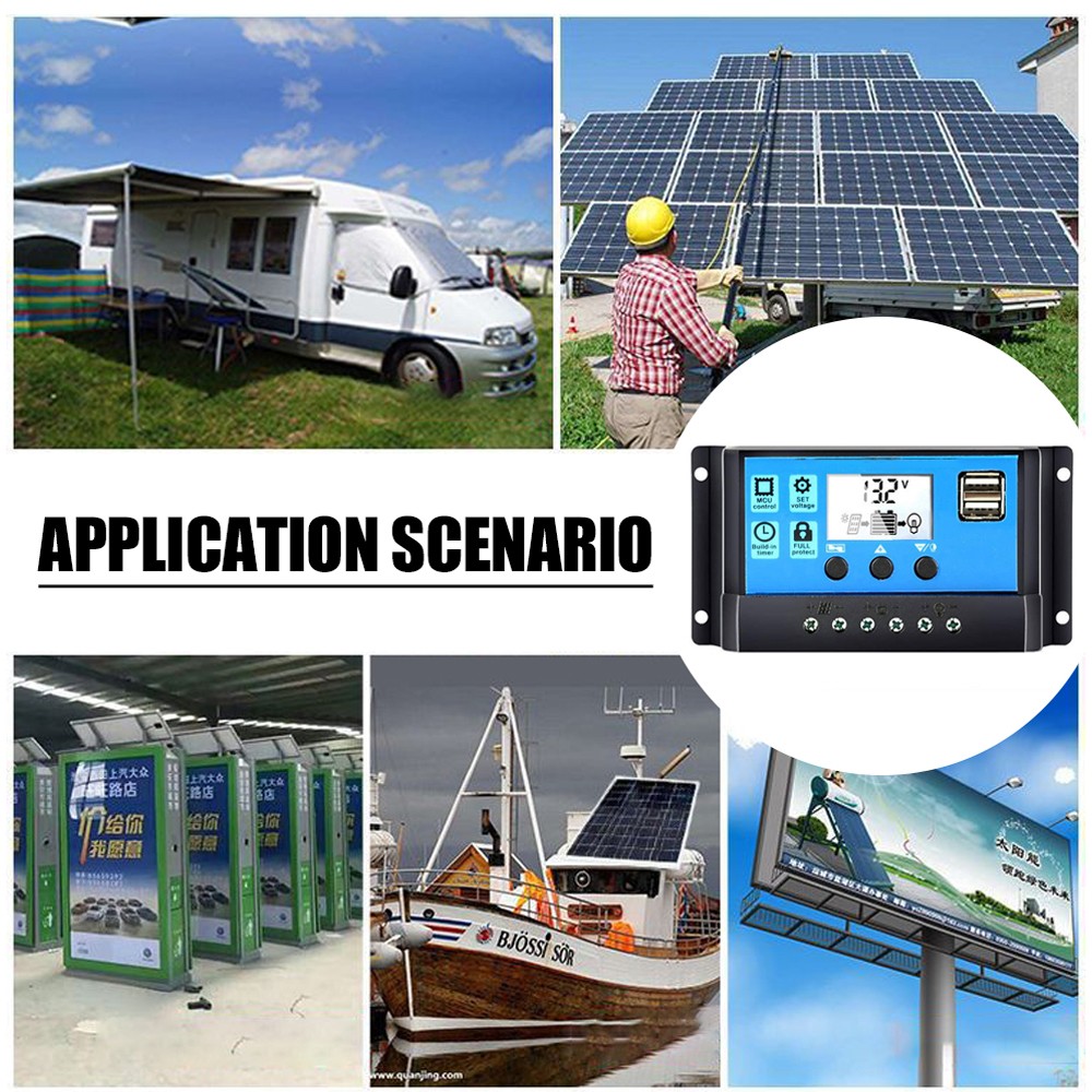 1-Universal Solar Panel Controller 24V Auto For DIY Solar Power ABS Material