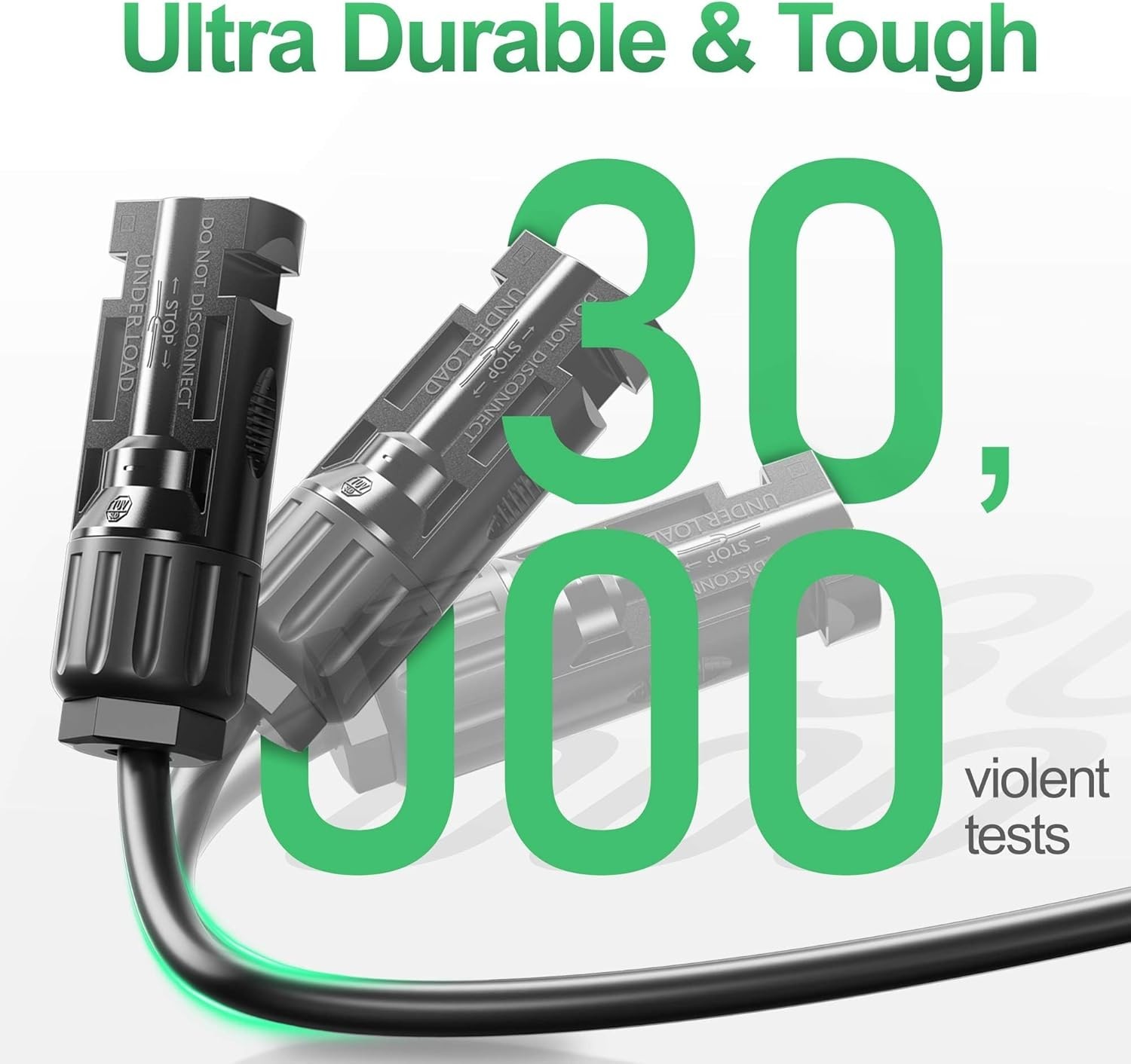 OYMSAE 30A Y-Branch Solar Connectors | Waterproof Parallel Cable Kit for Panels