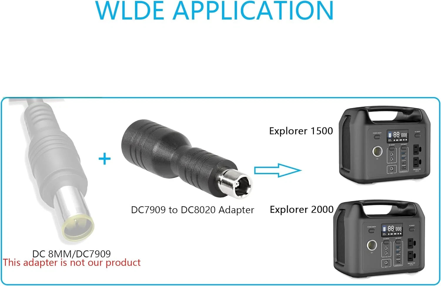 DC7909 to DC8020 Adapter DC7909 Female to DC8020 Male Connector Adapterfor 100