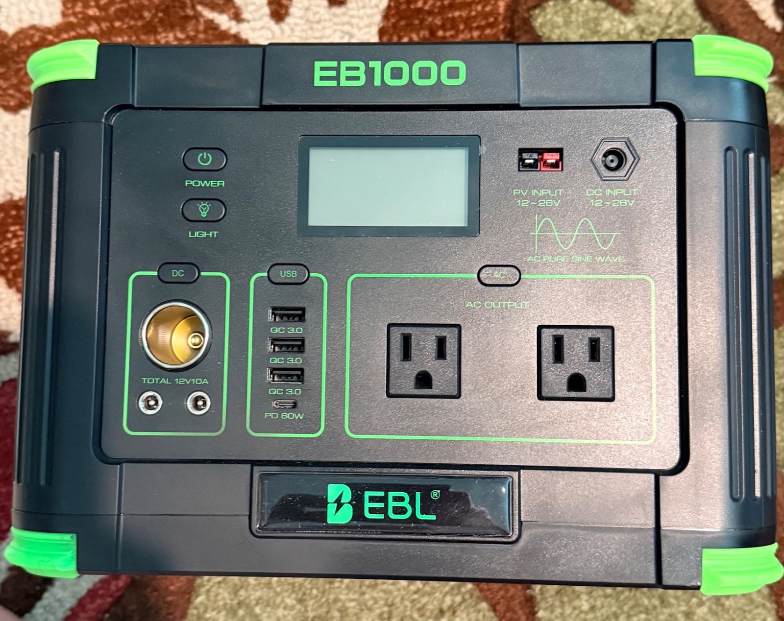 NEW EBL EB1000 Portable Power Station Peak 2000W