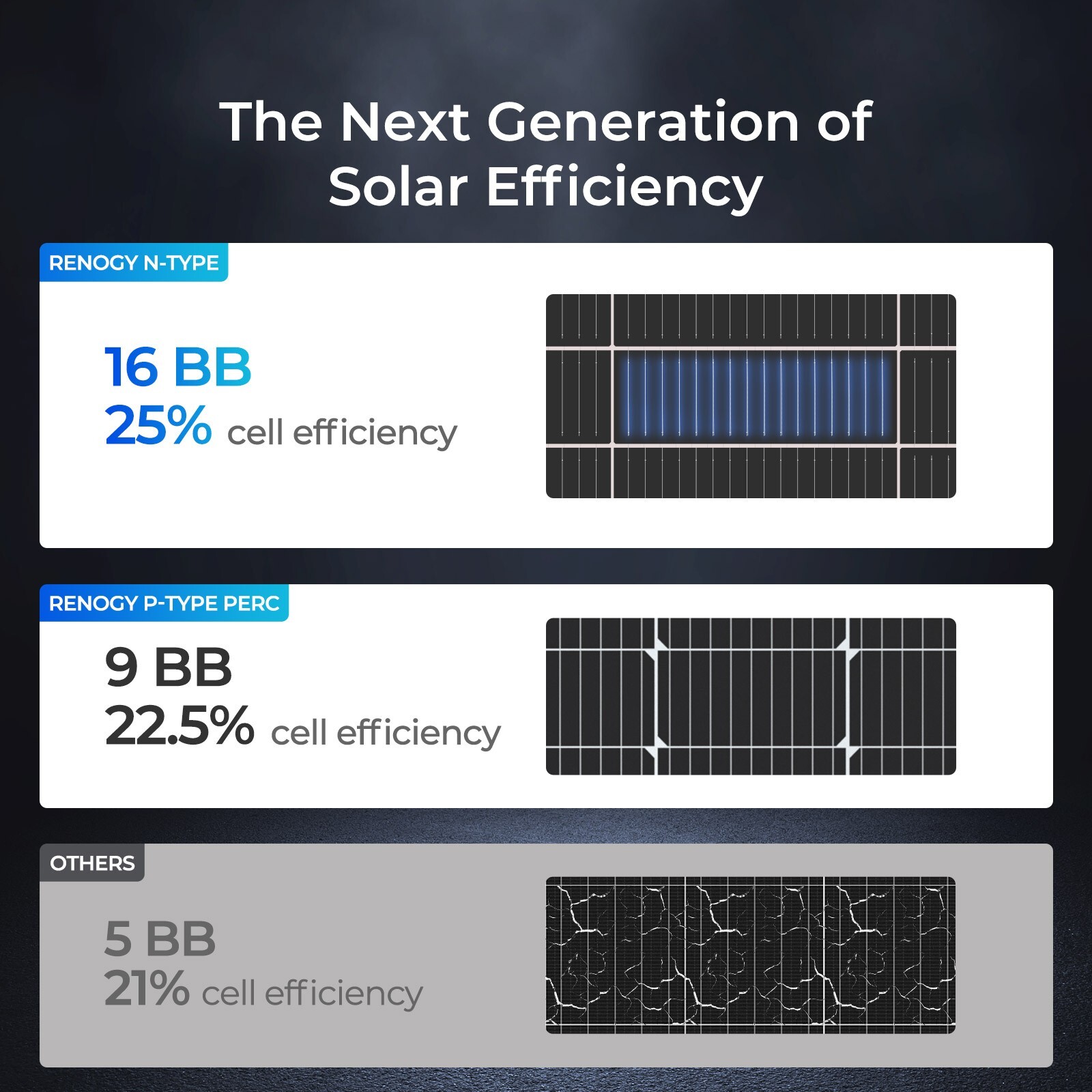 Renogy 16BB N-Type 175W Watt 12 Volt Monocrystalline PV Off-Grid Power Module