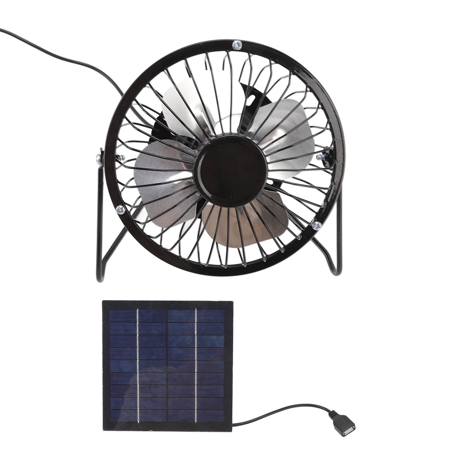 Portable Solar Solar Panel Fan USB Cooling Fan for Greenhouse Pet House Attic