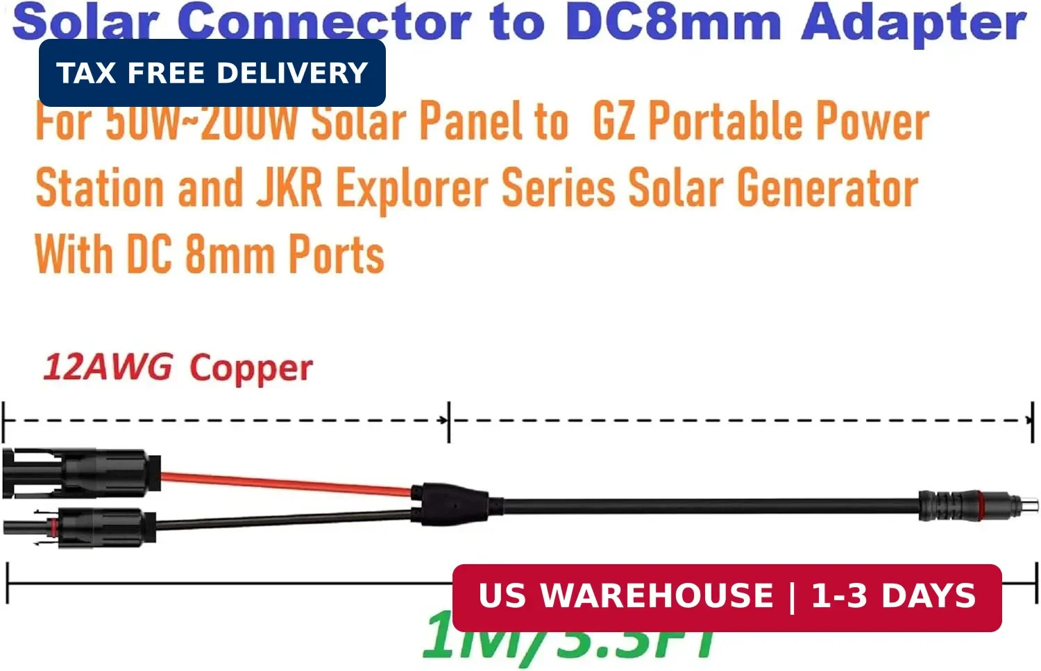 Solar ConnectorsTo DC7909, DC8020 Adapter Perfectly Solar Connector, Compatibili
