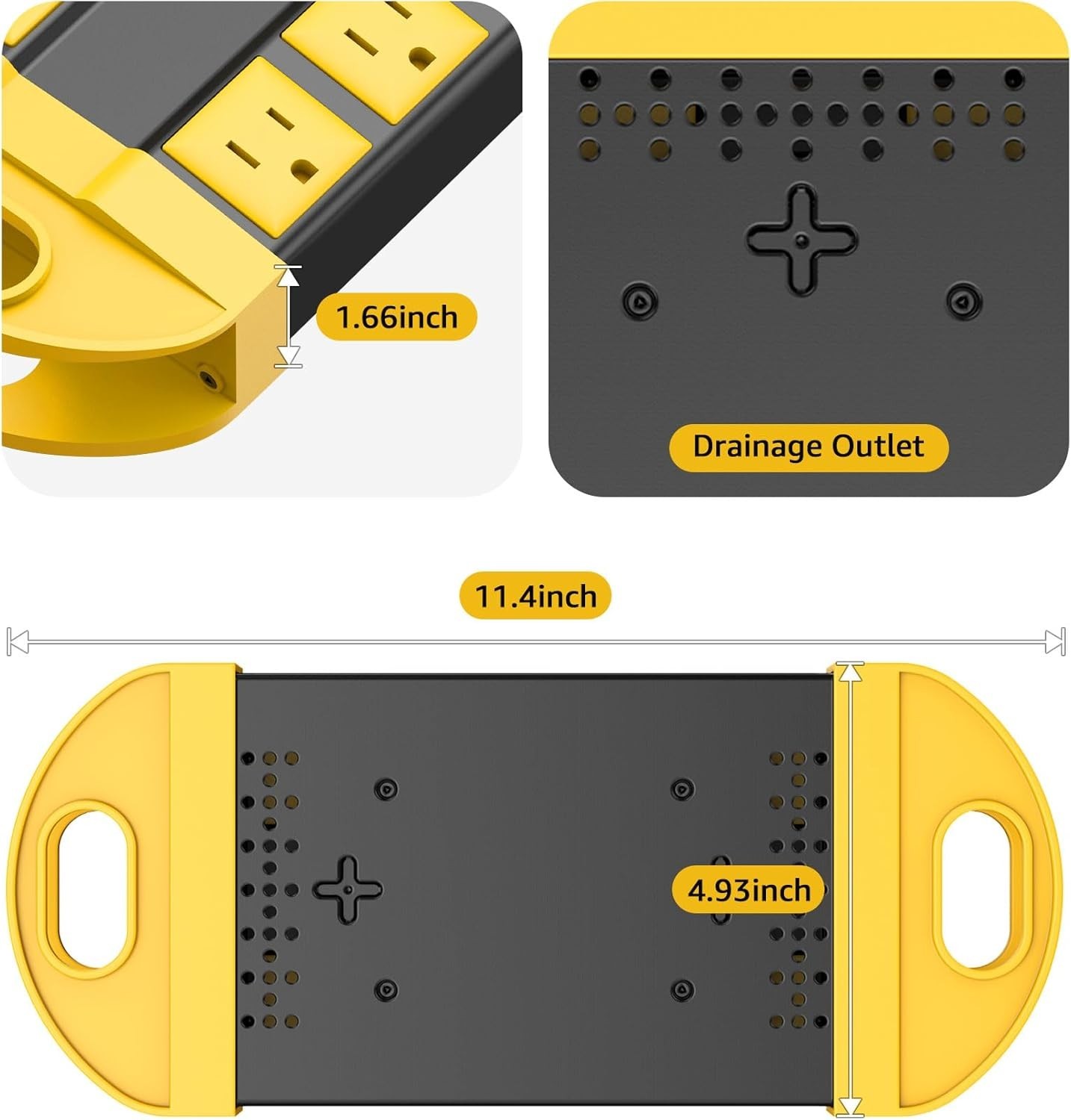 Multi-Outlet Waterproof Power Strip with 10FT Cord – Perfect for Outdoor Use