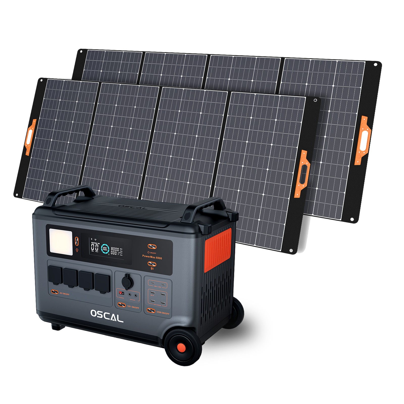 Blackview OSCAL PowerMax Power Station 3600Wh 3000W LFP with 2x 400W Solar Panel