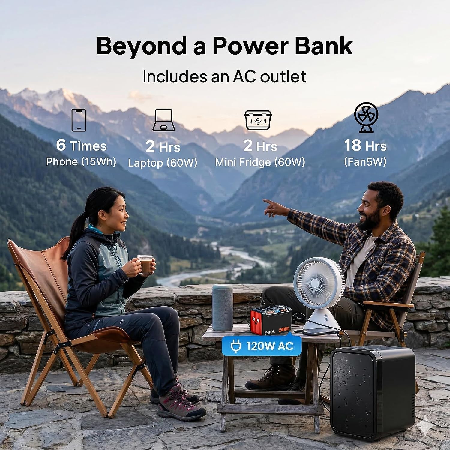 88.8Wh Portable Power Station Peak 120W Lithium Battery Small Generator Power…