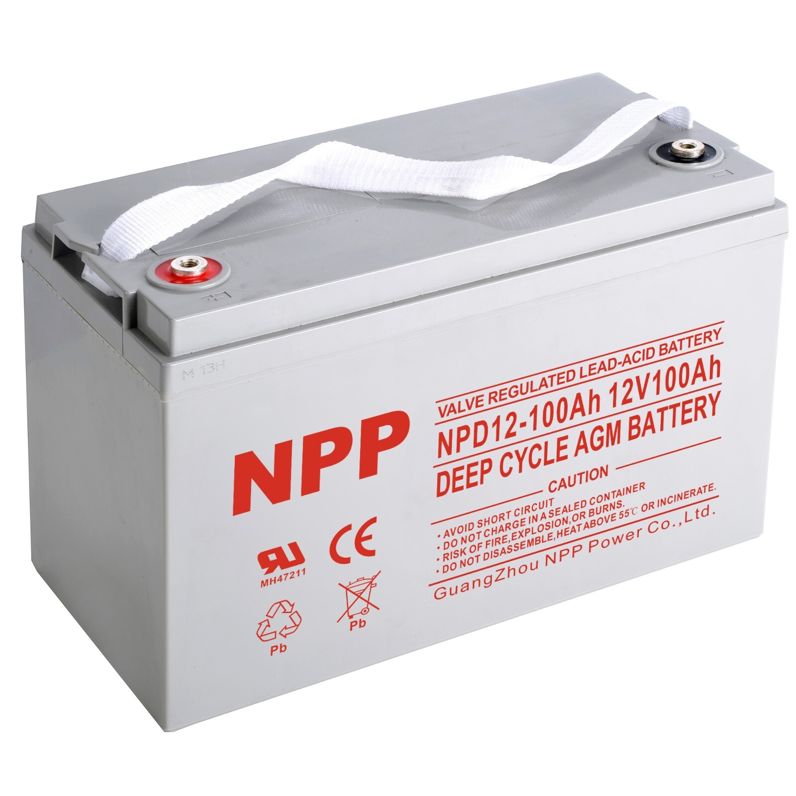 NPD12-100Ah 12V 100Ah Deep Cycle Battery For Wheelchair Mobility& Solar System
