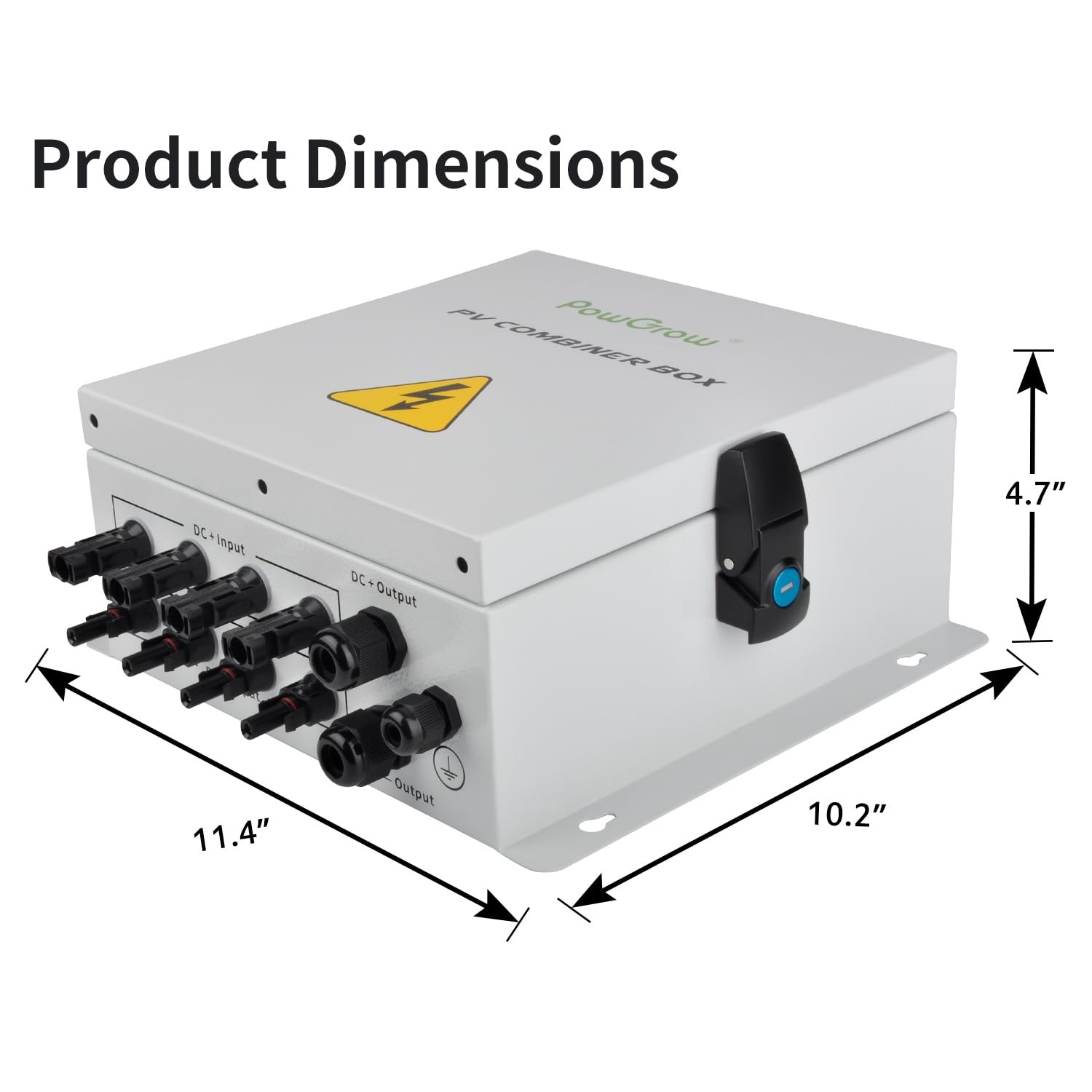Pv Combiner Box 4 String Metal Solar Combiner Box With 15a Rated Current Fuse Su