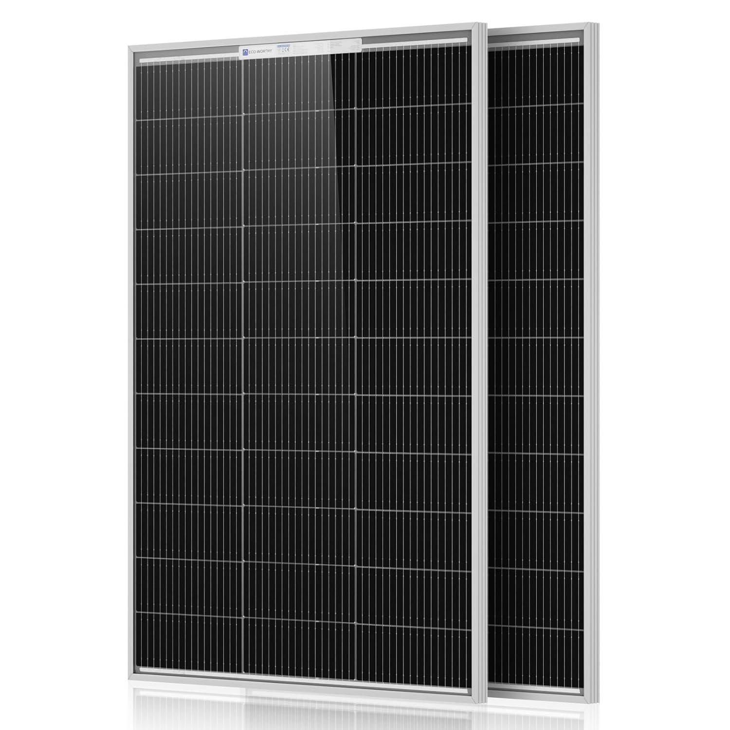 100W Monocrystalline Solar Panels 2-Pack for RV, Marine & Off-Grid Use