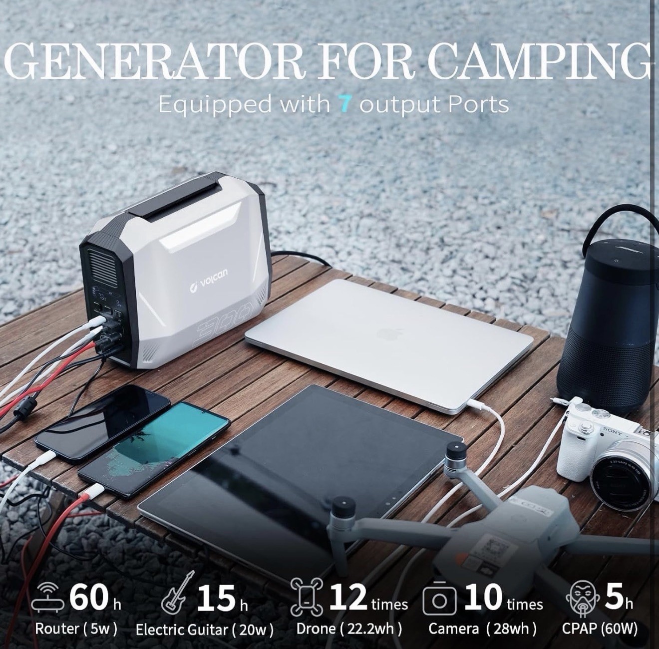 Volcan Sol 60 60W Monocrystalline Foldable Portable Solar Panel
