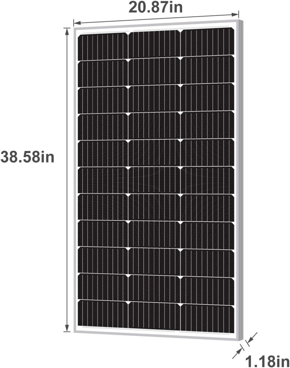 Paneles solares para casas campamentos panel solar 100 Watts 12 Volts