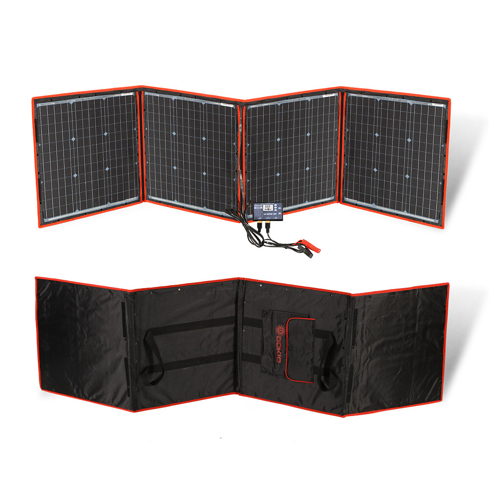 Dokio 160W Portable Foldable Solar Panel Kit For Solar Generator/Car Battery