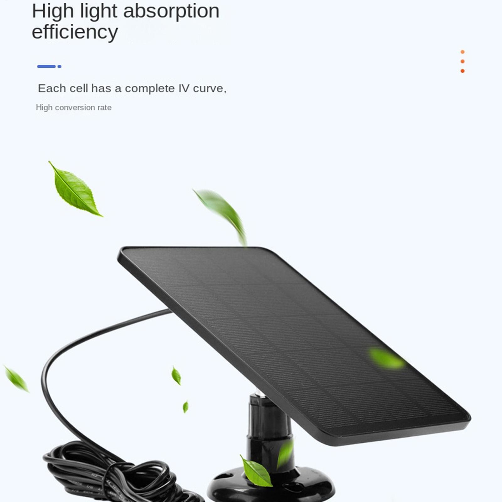10W 6V Type-C Solar Panel Camera Outdoor Charger Security Camera Home