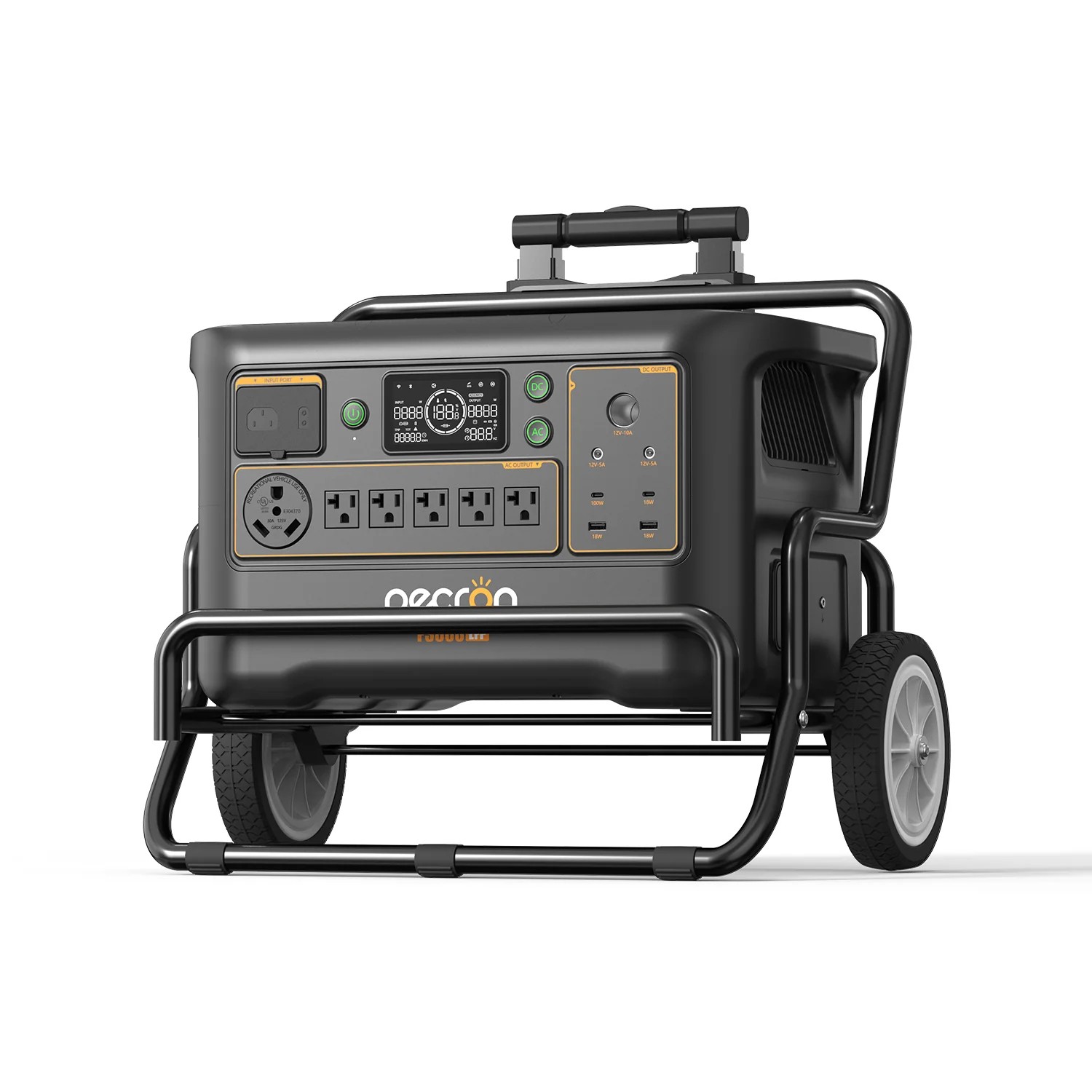 Used pecron F3000LFP Portable Power Station 3072Wh 3600W Solar Generator Home