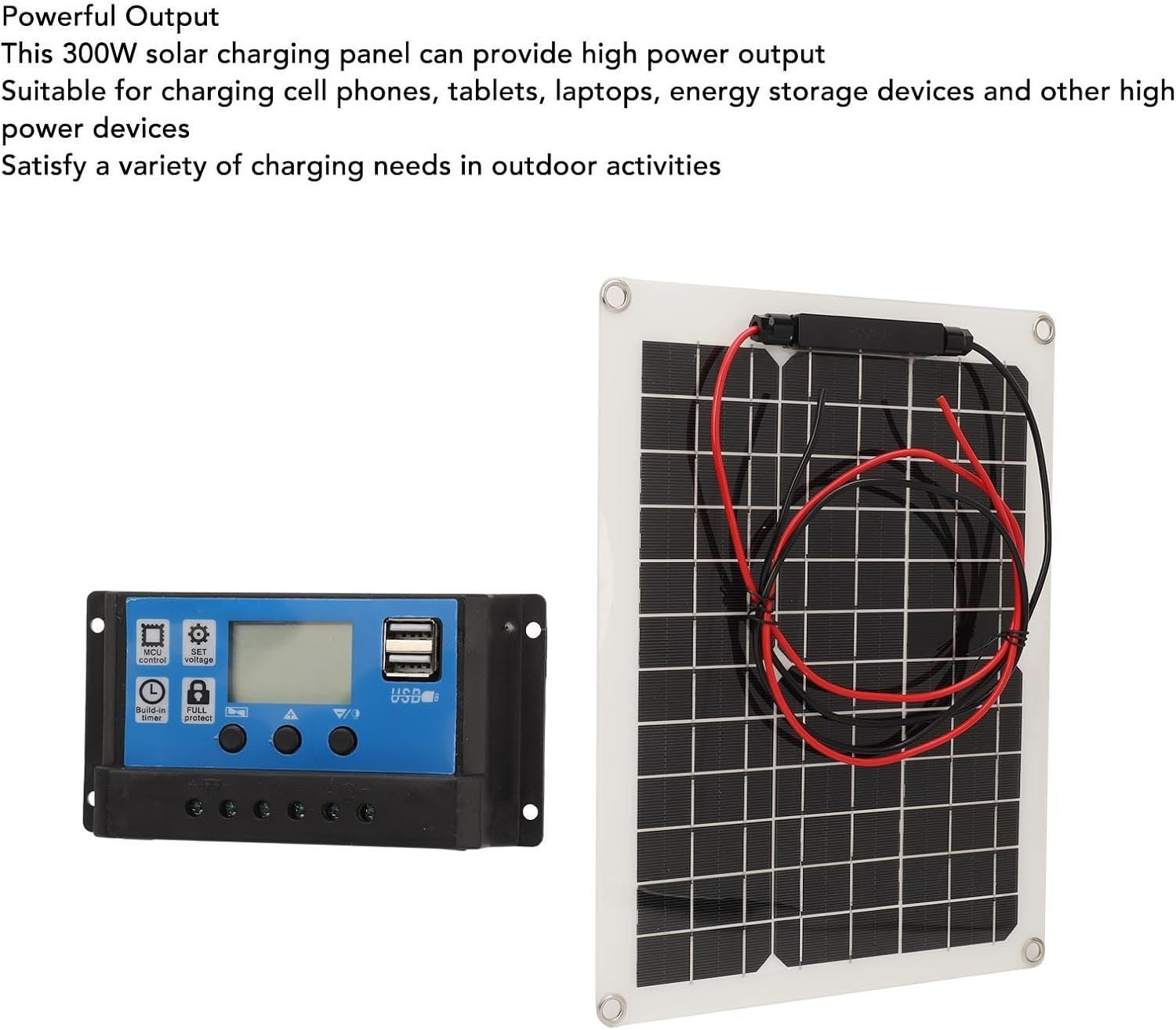 300W Solar Panel Kit DC 12V 24V 50A High Efficiency Solar Charger Waterproof…